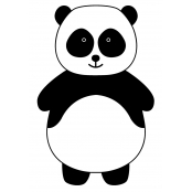 Tampon en bois Panda
