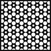 Pochoir Horloge Graph 32 cm Bulles