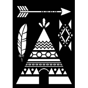 Pochoir A4 Totem Tipi