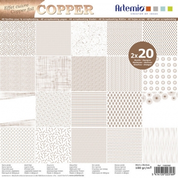 11002392 - 5414135223169 - Artémio - Bloc papier 30 cm Foil Cuivre 40 feuilles