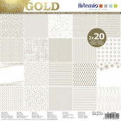 Bloc papier 30 cm Foil Or 40 feuilles