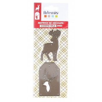 18050042 - 5414135085828 - Artémio - Matrice de découpe (Die) Cerfs - 2