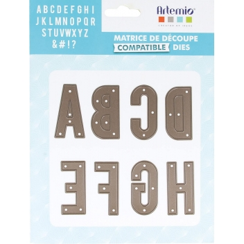18050059 - 5414135086016 - Artémio - Matrice de découpe (Die) Alphabet en 5 feuilles