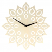 Horloge Ronde en bois Fleur 30cm