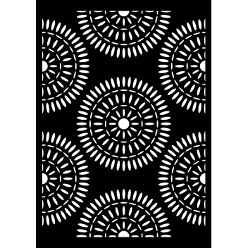 15050036 - 5414135025411 - Artémio - Pochoir A4 Blue Ethnic Rosaces - 2