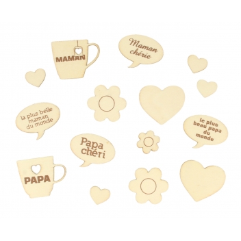 14002636 - 5414135046706 - Artémio - Silhouettes en bois Papa et Maman - 2
