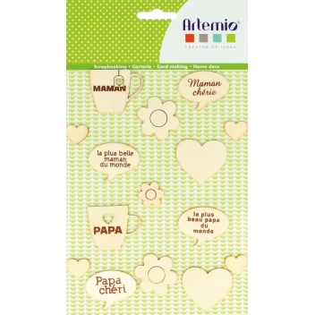 14002636 - 5414135046706 - Artémio - Silhouettes en bois Papa et Maman