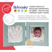 Kit moulage empreinte de bébé + Cadre photo 125 x 125 mm