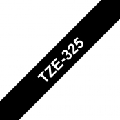 Cartouche ruban Etiqueteuse Brother 9mm Blanc sur noir TZe-325