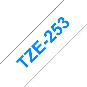 Tze-253 - 4977766685498 - Brother - Cartouche ruban Etiqueteuse Brother 24mm Bleu sur blanc Tze-253 - 2
