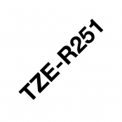 Cartouche ruban Etiqueteuse 24mm Tissu Noir sur blanc Tze-R251