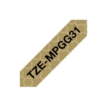 18700020 - 4977766770194 - Brother - Cartouche ruban Etiqueteuse 12mm Motif géométrique TZe-MPGG31 - 3