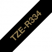 Cartouche ruban Etiqueteuse 12mm Tissu Doré sur noir TZe-R334
