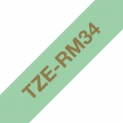 Cartouche ruban Etiqueteuse 12mm Tissu Doré sur vert TZe-RM34