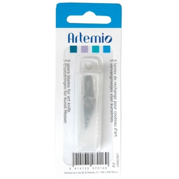 18002007 - 5414135070169 - Artémio - Lame pour couteau d'art 5 pièces