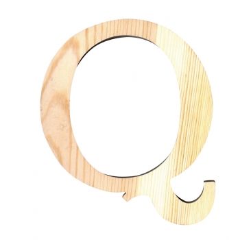Alphabet en bois 19 cm Lettre Q