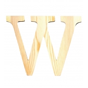 Alphabet en bois 19 cm Lettre W