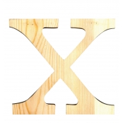 Alphabet en bois 19 cm Lettre X