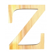 Alphabet en bois 19 cm Lettre Z
