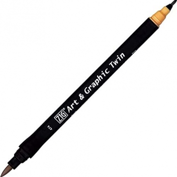 KUTUT80474 - 4901427941357 - ZIG - Feutre aquarelle Ton orange N° 474 Double pointe - 2