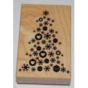 Tampon en bois Sapin de flocons