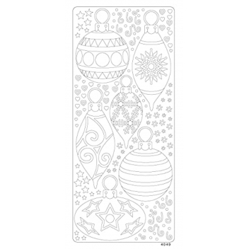 AC4049MS - 5414135072866 - Peel Off's - Contour autocollant Miroir Boules de Noel