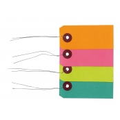 Etiquettes de couleur avec fil métallique 40 pièces