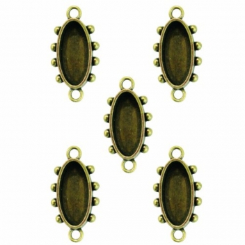 18002968 - 0879216019980 - Spellbinders - Support en métal bronze ovale 5 pièces MB1501