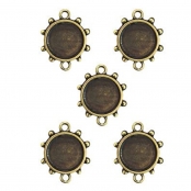 Support en métal bronze rond 5 pièces