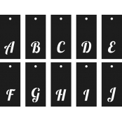 Pochoir Alphabet sur Anneau Courbe 70 pièces