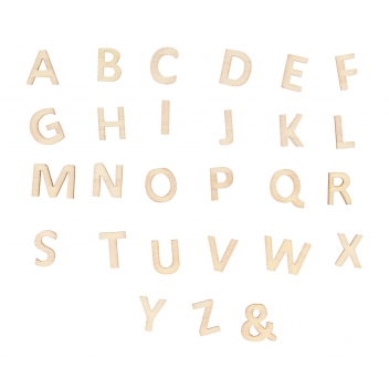 11006470 - 5414135055166 - Artémio - Alphabet en Bois Lettres majuscules (13 mm) Plateau - 2