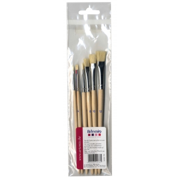 VIBPPL - 5414135100385 - Artémio - Pinceaux Plat Soie naturelle 6 pièces