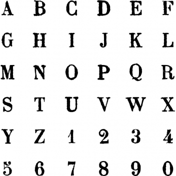 10004053 - 5414135102600 - Artémio - Tampon en bois Lettres et chiffres Majuscule