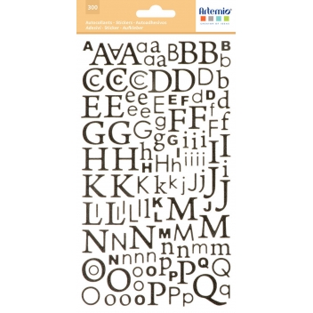 11004045 - 5414135071746 - Artémio - Sticker Alphabet pailleté Noir 300 lettres - 4