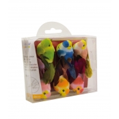 Oiseaux décoratifs mini (sur pince) 6 pièces