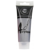 Peinture acrylique mate argentée tube 75 ml