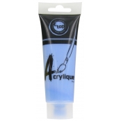 Peinture acrylique mate bleu moyen tube 75 ml