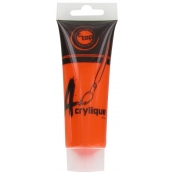 Peinture acrylique mate orange tube 75 ml