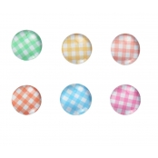 Magnets mini Vichy 1,8 cm x6 pièces