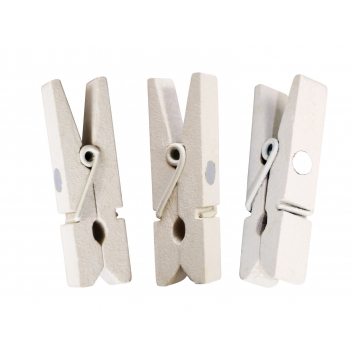 5070 - 3700443550700 - MegaCrea DIY - Pince à linge magnétique 3,5cm blanc x10 pièces - 2