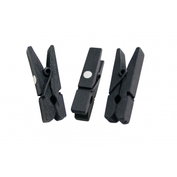 5069 - 3700443550694 - MegaCrea DIY - Pince à linge magnétique 3,5cm noir x10 pièces - 2