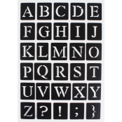 Pochoir adhésif Alphabet droit 14x20 cm