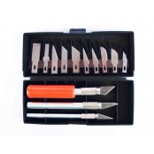 Cutter de précision Coffret 3 couteaux et 13 lames