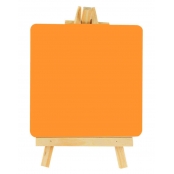 Chevalet et ardoise Orange 10x10 cm