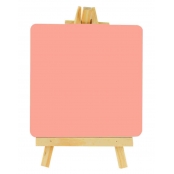 Chevalet et ardoise Rose 10x10 cm
