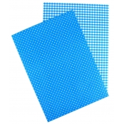 Washi paper Papier adhésif A4 2 feuilles vichy et Pois bleu