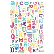 Décalcomanie enfant Transfert à sec Alphabet 15x23 cm 2 feuilles
