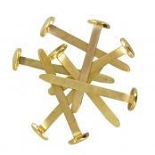 Attaches parisiennes (brads) ronde 8mm x 3 cm Doré 30 pièces