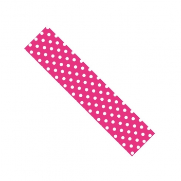 3123 - 3700443531235 - MegaCrea DIY - Ruban adhésif fantaisie 1,5 cm x 10 m fuchsia Pois blanc
