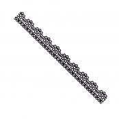 Ruban adhésif fantaisie 1,5 cm x 1 m dentelles noir